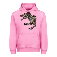 Fuchsia Pink Spinosaurus Face Urban Hoodie - LillyAllenDesigns