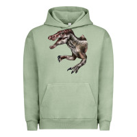 Pigment Oil Green Spinosaurus Face Urban Hoodie - LillyAllenDesigns