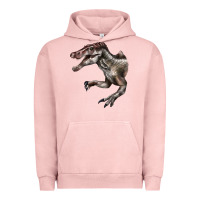 Pigment Salmon Spinosaurus Face Urban Hoodie - LillyAllenDesigns