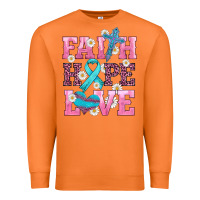 Carrot faith hope love  cross and ribbon Premium Sweatshirt - HRA Design Shop