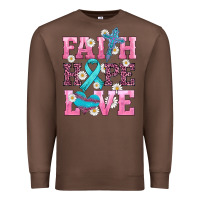 Chestnut faith hope love  cross and ribbon Premium Sweatshirt - HRA Design Shop