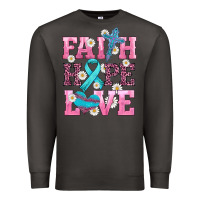 Smoke faith hope love  cross and ribbon Premium Sweatshirt - HRA Design Shop