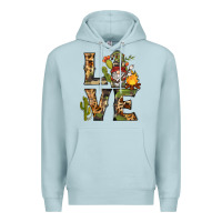 Blue Mist love camping gnome Premium Hoodie - BarkalooDesign