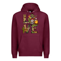 Burgundy love camping gnome Premium Hoodie - BarkalooDesign