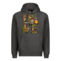 Charcoal Heather love camping gnome Premium Hoodie - BarkalooDesign
