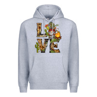 Heather Grey love camping gnome Premium Hoodie - BarkalooDesign