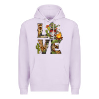 Lilac love camping gnome Premium Hoodie - BarkalooDesign