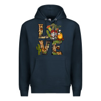 Navy love camping gnome Premium Hoodie - BarkalooDesign