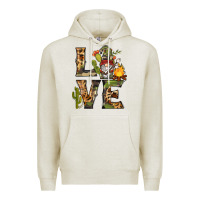 Oatmeal Heather love camping gnome Premium Hoodie - BarkalooDesign