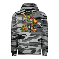 Slate Camo love camping gnome Premium Hoodie - BarkalooDesign