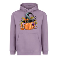 Lavender Kids Pumpkin with Halloween Heavyweight Hoodie - texasbilliewilder