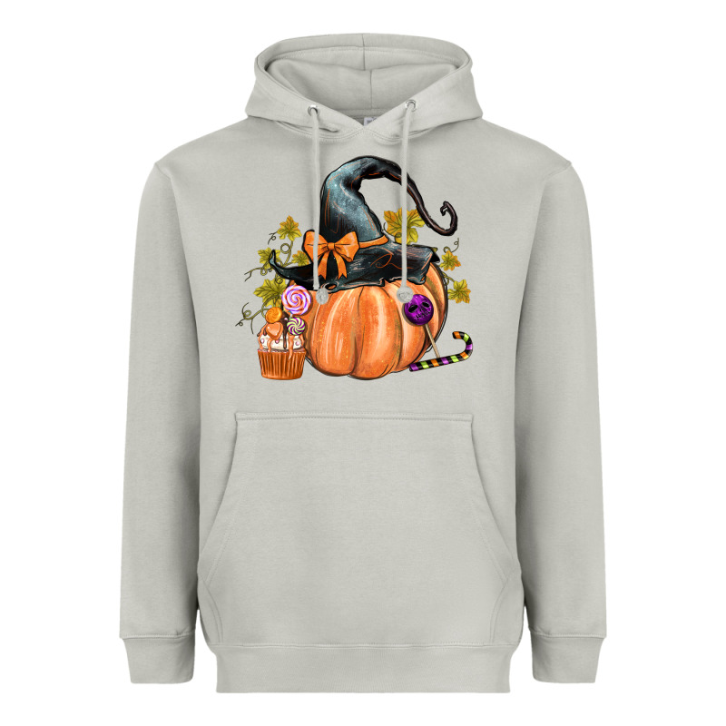 Kids Pumpkin With Halloween Heavyweight Hoodie by texasbilliewilder | Teevron