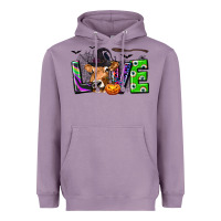 Lavender Love Halloween Cow Heavyweight Hoodie - texasbilliewilder