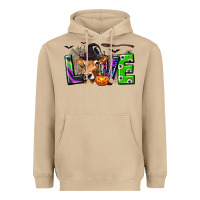 Mushroom Love Halloween Cow Heavyweight Hoodie - texasbilliewilder