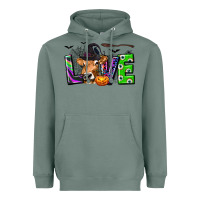 Sage Love Halloween Cow Heavyweight Hoodie - texasbilliewilder