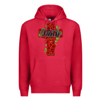 Cardinal faith floral cross Premium Hoodie - NancyCooperArtShop