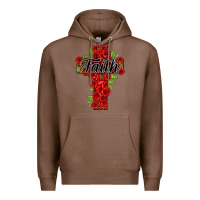 Chestnut faith floral cross Premium Hoodie - NancyCooperArtShop