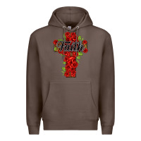 Coffee faith floral cross Premium Hoodie - NancyCooperArtShop