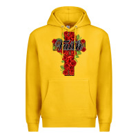Lemon faith floral cross Premium Hoodie - NancyCooperArtShop