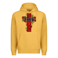 Mustard faith floral cross Premium Hoodie - NancyCooperArtShop