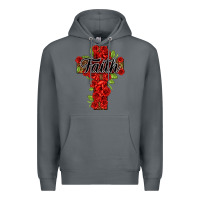 Rock faith floral cross Premium Hoodie - NancyCooperArtShop