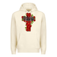 Sandshell faith floral cross Premium Hoodie - NancyCooperArtShop