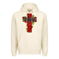 Tofu faith floral cross Premium Hoodie - NancyCooperArtShop