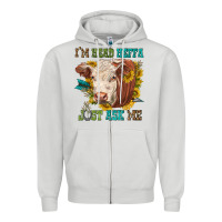 Dove Grey im head heffa just ask me Zipper Hoodie - texasbilliewilder