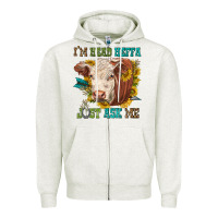 Oatmeal Heather im head heffa just ask me Zipper Hoodie - texasbilliewilder