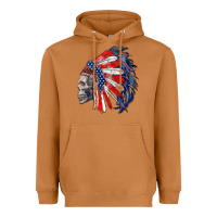 Meerkat american indian headdress with skull Heavyweight Hoodie - RanaPortraitStore