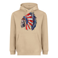 Mushroom american indian headdress with skull Heavyweight Hoodie - RanaPortraitStore