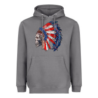 Storm american indian headdress with skull Heavyweight Hoodie - RanaPortraitStore