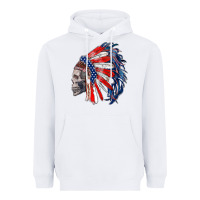 White american indian headdress with skull Heavyweight Hoodie - RanaPortraitStore