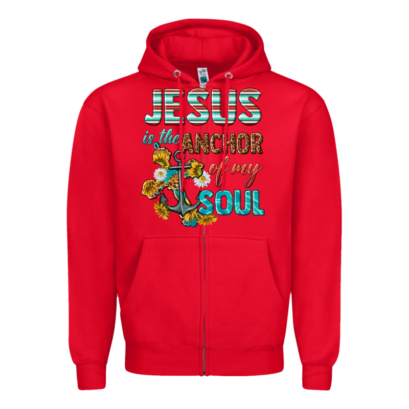 Jesus Is The Anchor Of My Soul Zipper Hoodie by texasbilliewilder | Teevron