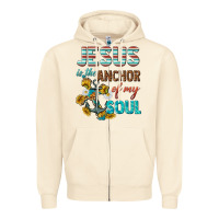 Sandshell jesus is the anchor of my soul Zipper Hoodie - texasbilliewilder