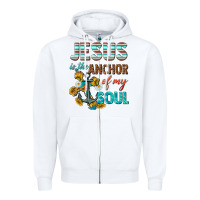 White jesus is the anchor of my soul Zipper Hoodie - texasbilliewilder