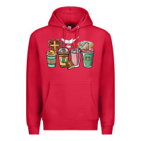 Cardinal faith coffee cups Premium Hoodie - NancyCooperArtShop