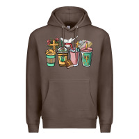 Coffee faith coffee cups Premium Hoodie - NancyCooperArtShop