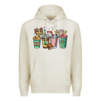 Oatmeal Heather faith coffee cups Premium Hoodie - NancyCooperArtShop