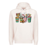 Pale Pink faith coffee cups Premium Hoodie - NancyCooperArtShop