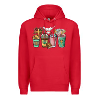 Red faith coffee cups Premium Hoodie - NancyCooperArtShop