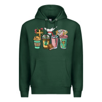 Sports Green faith coffee cups Premium Hoodie - NancyCooperArtShop