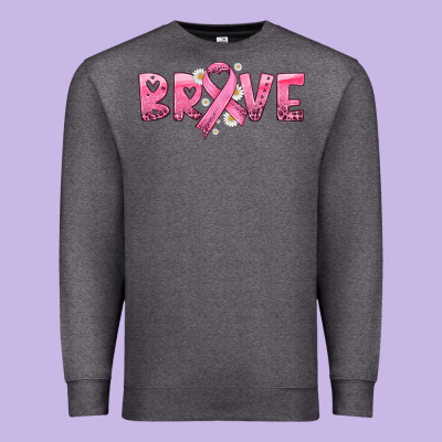 Brave With Ribbon Premium Sweatshirt Designed By Hra Design Shop