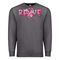 Charcoal Heather brave with ribbon Premium Sweatshirt - HRA Design Shop
