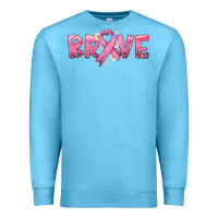Ocean Blue brave with ribbon Premium Sweatshirt - HRA Design Shop