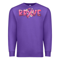 Purple brave with ribbon Premium Sweatshirt - HRA Design Shop