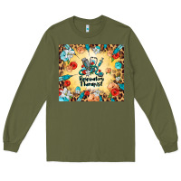 Army Green respiratory therapist Long Sleeve Tee - BarkalooDesign