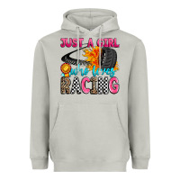 Moon Dust just a girl who loves racing Heavyweight Hoodie - Zillion Design Studio