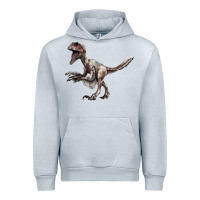 Heather Grey Deinonychus Urban Hoodie - LillyAllenDesigns