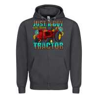 Smoke just a boy who loves tractor Zipper Hoodie - texasbilliewilder